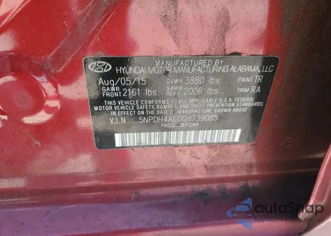 2016 Hyundai Elantra Se из США, поврежденный, VIN 5NPDH4AE0GH739085